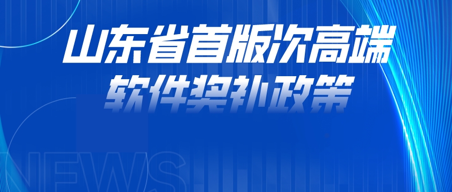 山东省首版次高端软件奖补政策